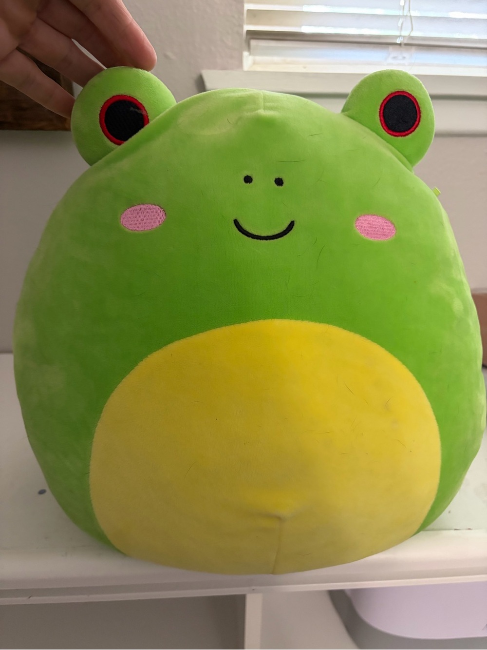 Squish mallows green frog